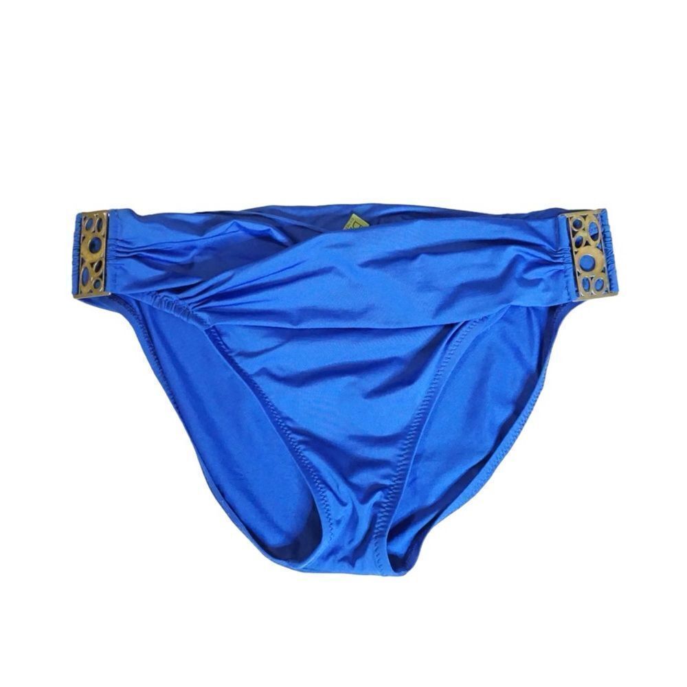 BECCA by Rebecca Virtue Royal Blue Bikini Swim Bottom, Large